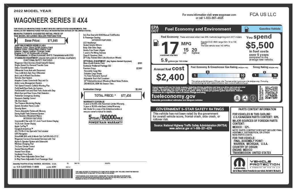 2022 Jeep Wagoneer Series II 4x4