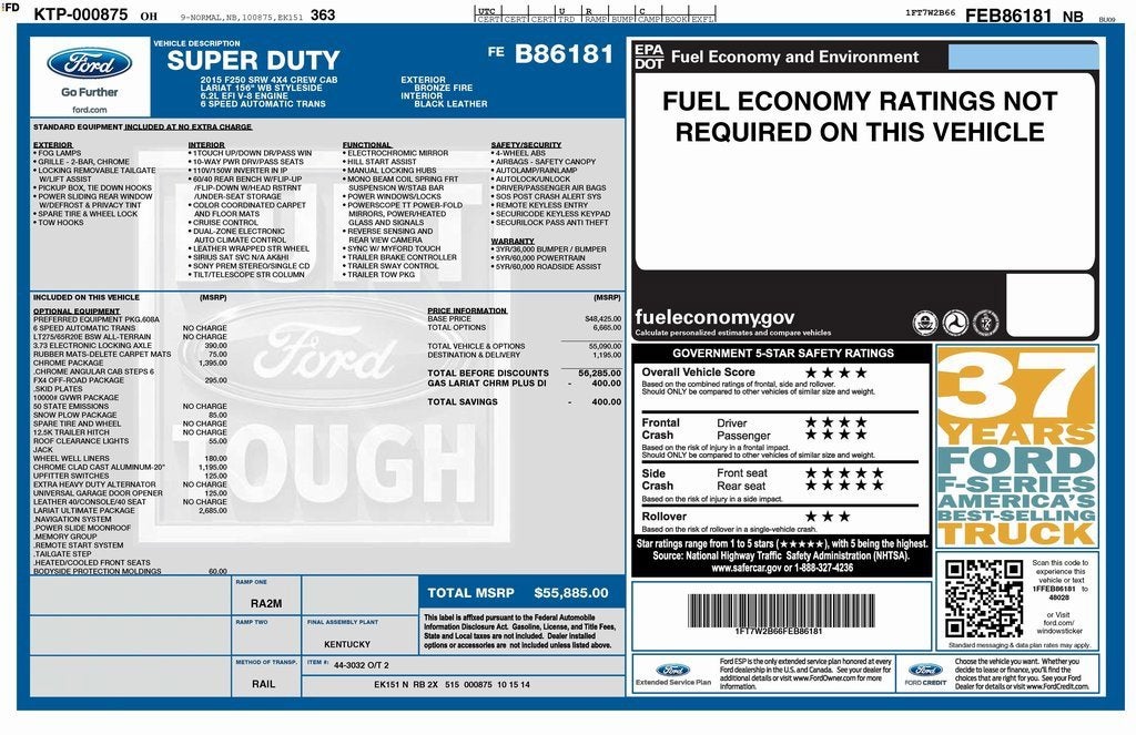 2015 Ford F-250 LARIAT