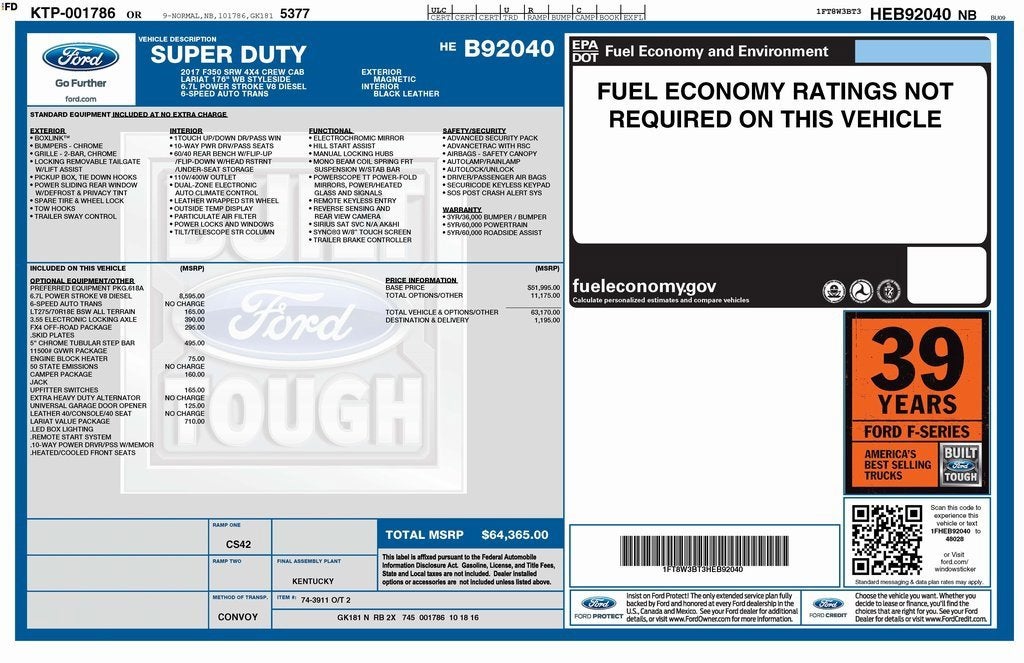 2017 Ford Super Duty F-350 SRW Platinum