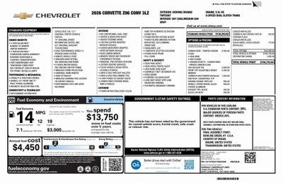 2026 Chevrolet Corvette Z06 3LZ