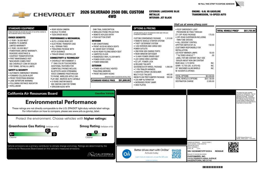 2026 Chevrolet Silverado 2500 HD Custom