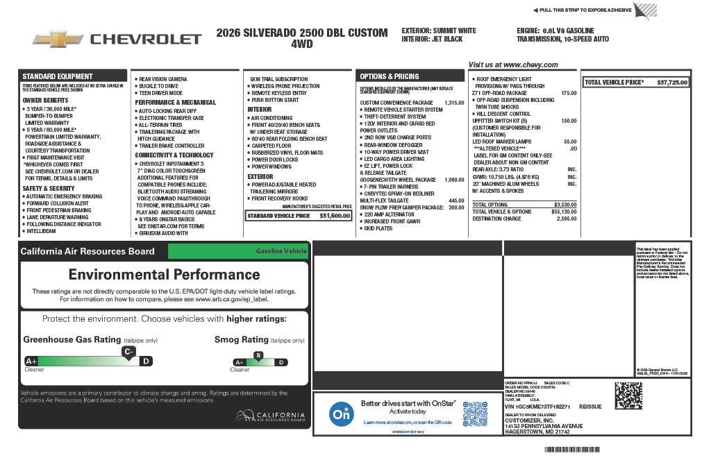 2026 Chevrolet Silverado 2500 HD Custom