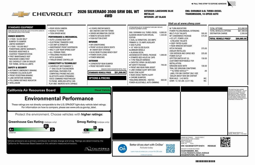 2026 Chevrolet Silverado 3500 HD WT