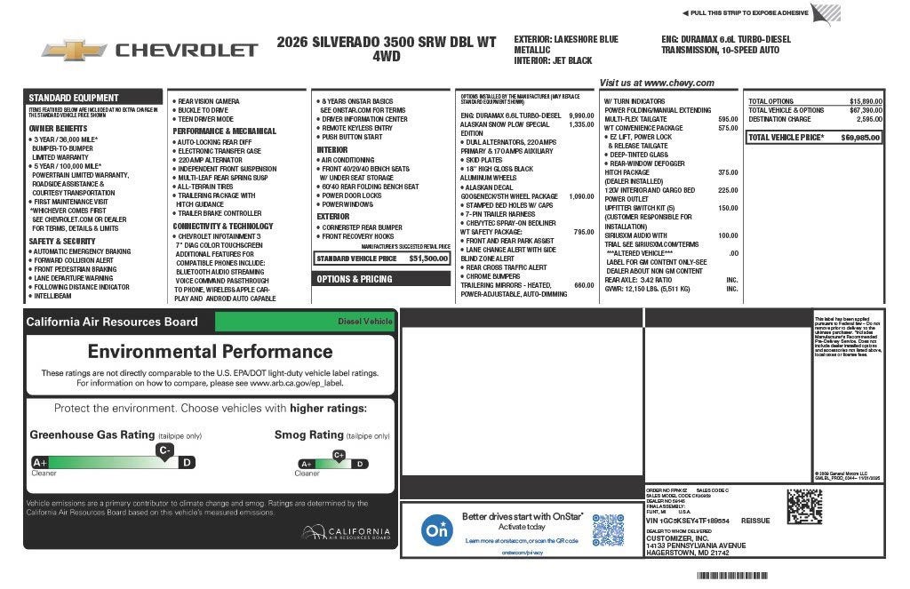 2026 Chevrolet Silverado 3500 HD WT