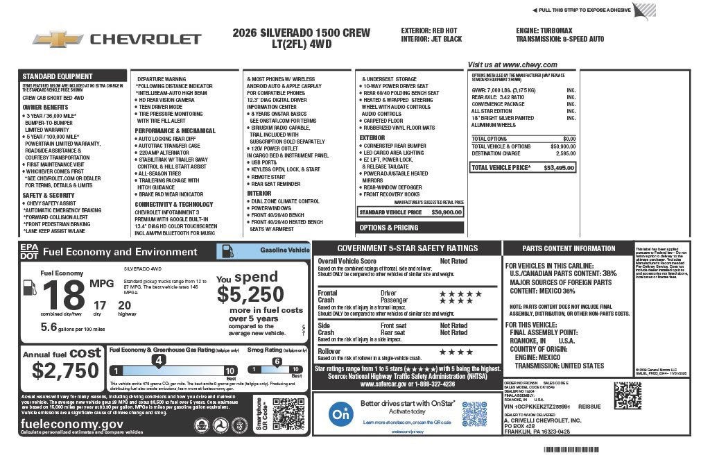 2026 Chevrolet Silverado 1500 LT (2FL)