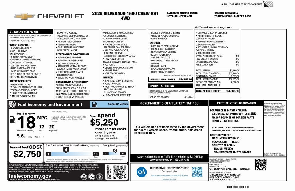 2026 Chevrolet Silverado 1500 RST