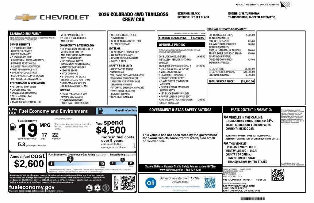 2026 Chevrolet Colorado Trail Boss