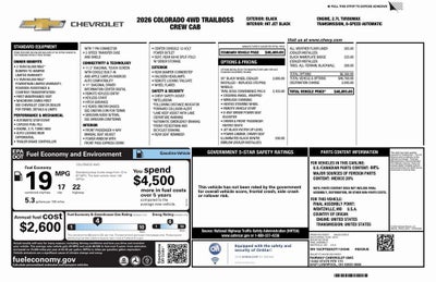 2026 Chevrolet Colorado Trail Boss