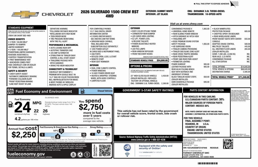 2026 Chevrolet Silverado 1500 RST