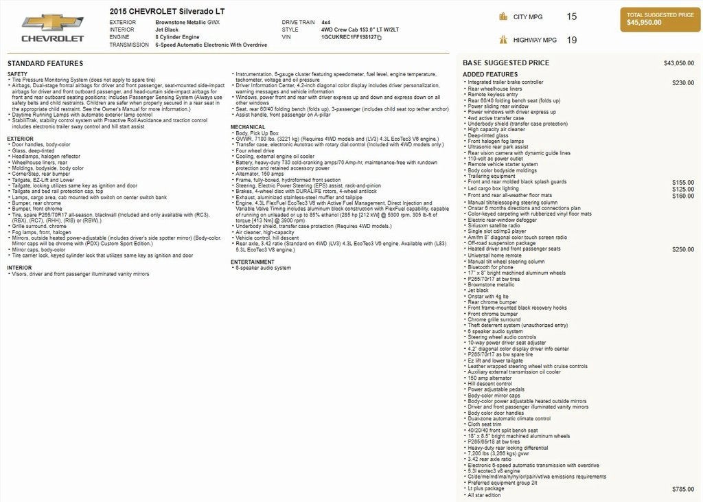 2015 Chevrolet Silverado 1500 LT
