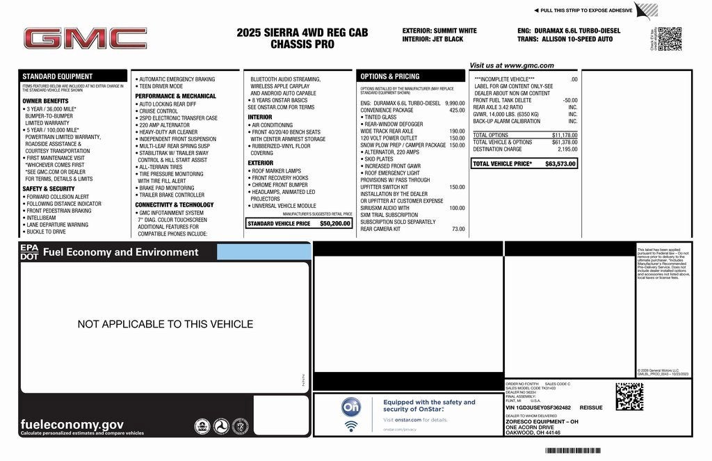 2025 GMC Sierra 3500 HD Chassis Cab Pro