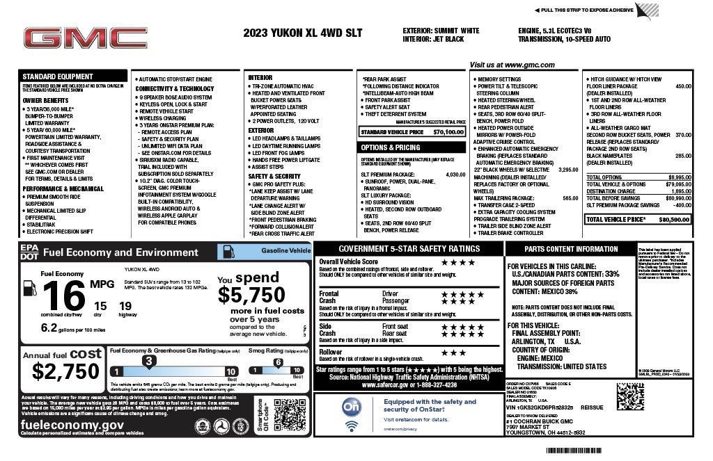 2023 GMC Yukon XL SLT