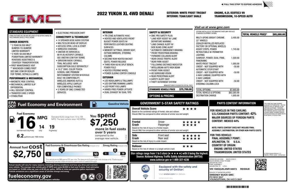 2022 GMC Yukon XL Denali