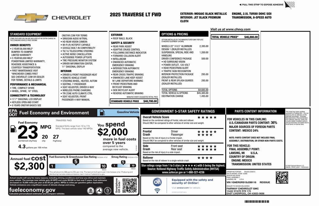 2025 Chevrolet Traverse LT