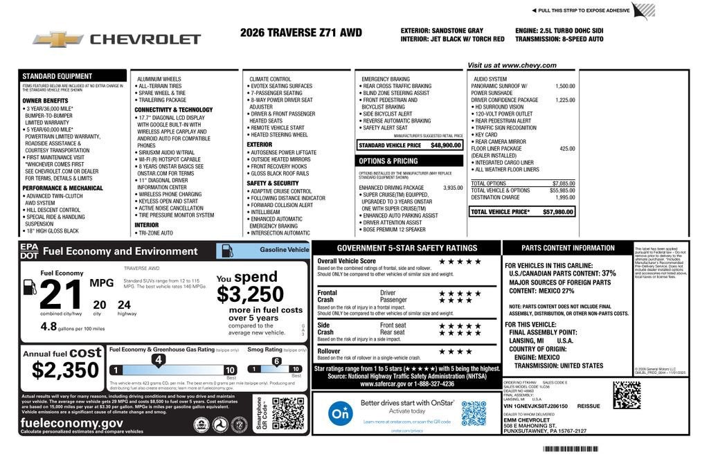 2026 Chevrolet Traverse Z71