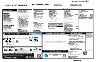2026 Chevrolet Tahoe Premier