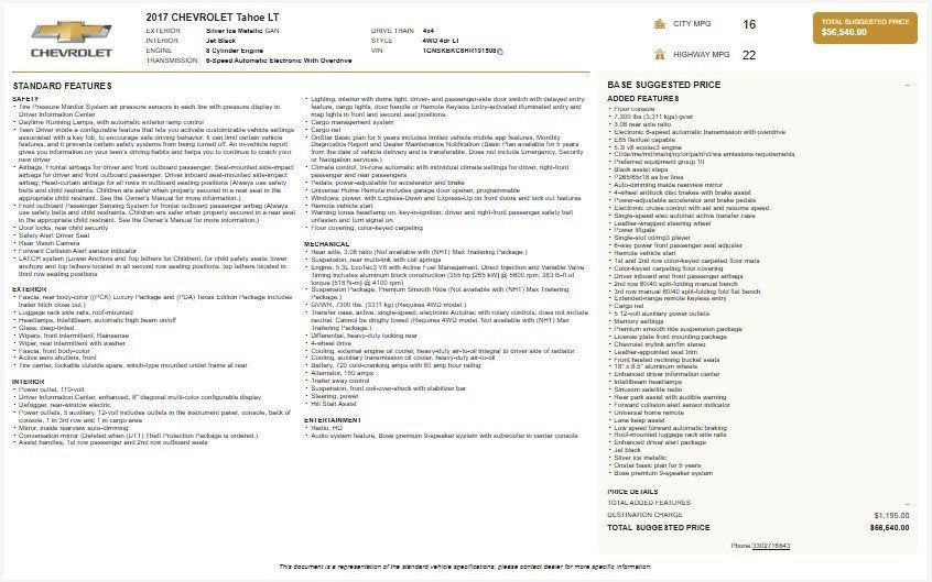 2017 Chevrolet Tahoe LT