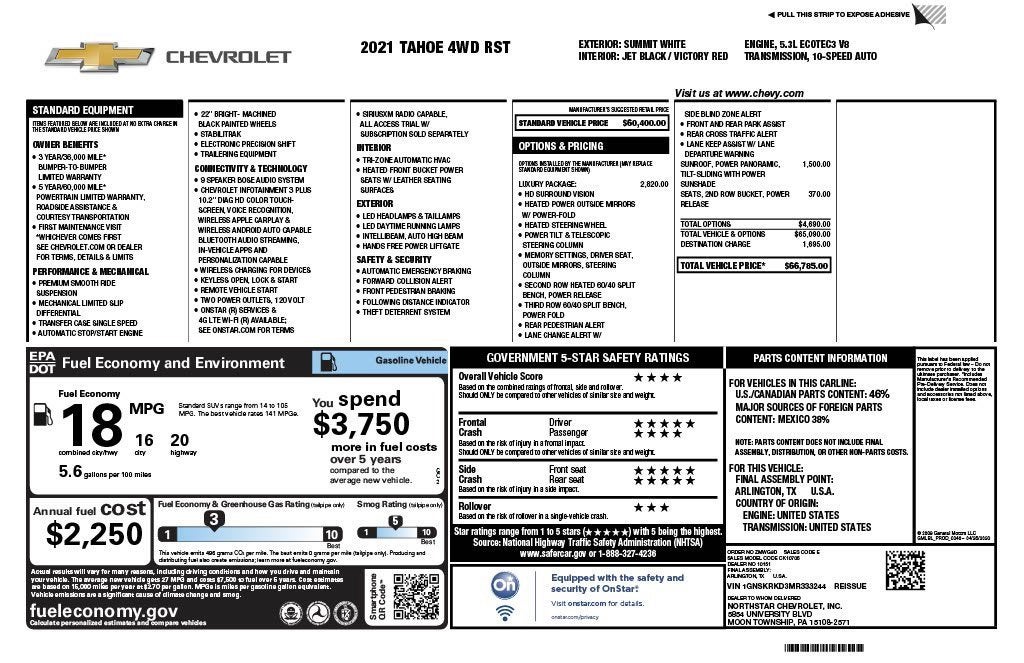 2021 Chevrolet Tahoe RST