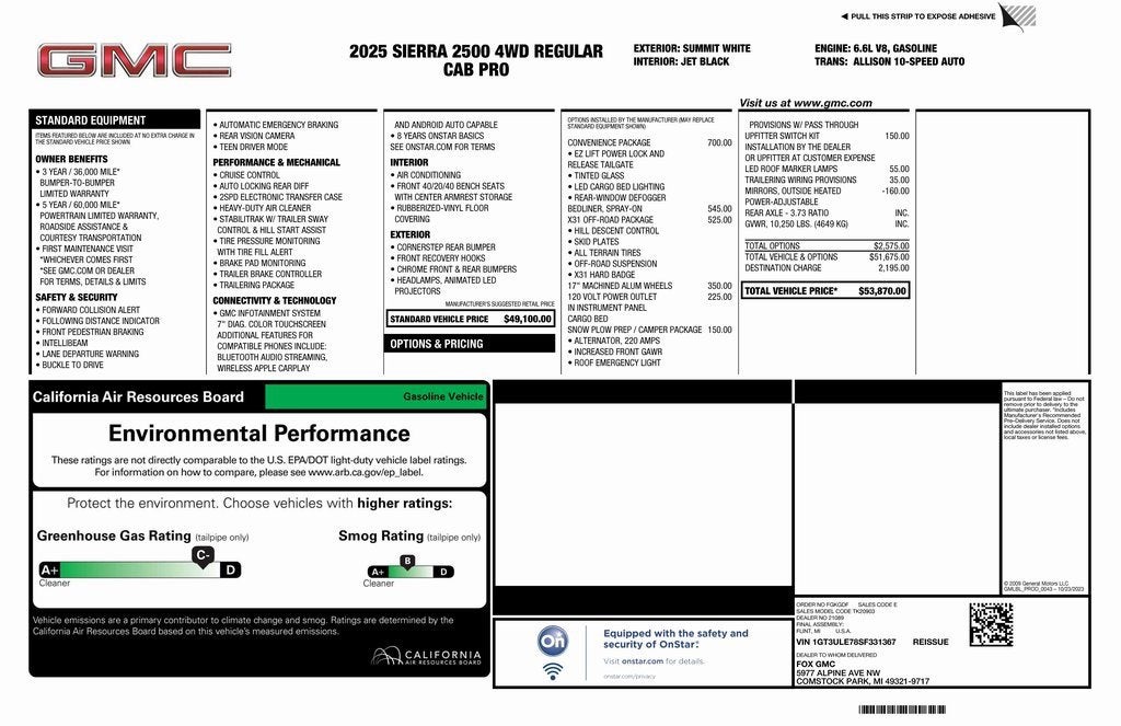2025 GMC Sierra 2500 HD Pro