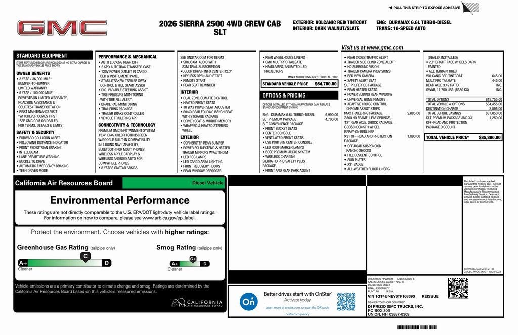2026 GMC Sierra 2500 HD SLT