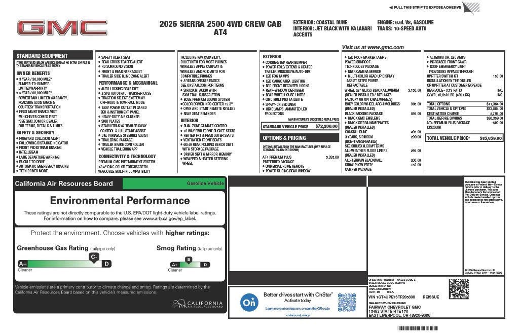 2026 GMC Sierra 2500 HD AT4