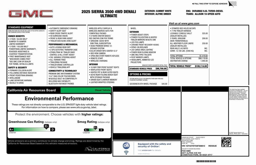 2025 GMC Sierra 3500 HD Denali Ultimate
