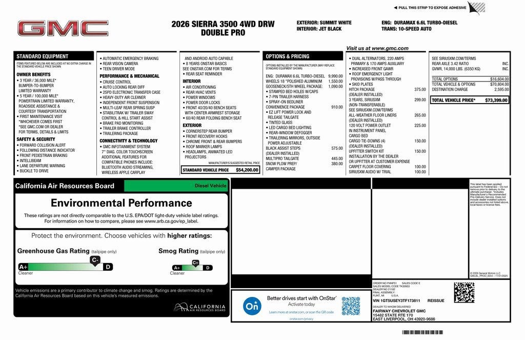 2026 GMC Sierra 3500 HD Pro DRW