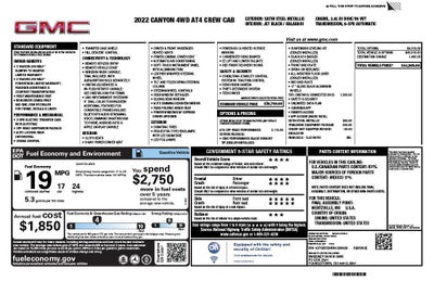 2022 GMC Canyon AT4 - Cloth