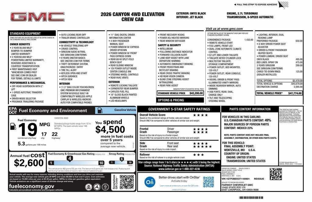 2026 GMC Canyon Elevation