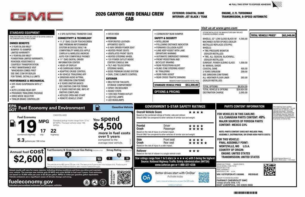 2026 GMC Canyon Denali