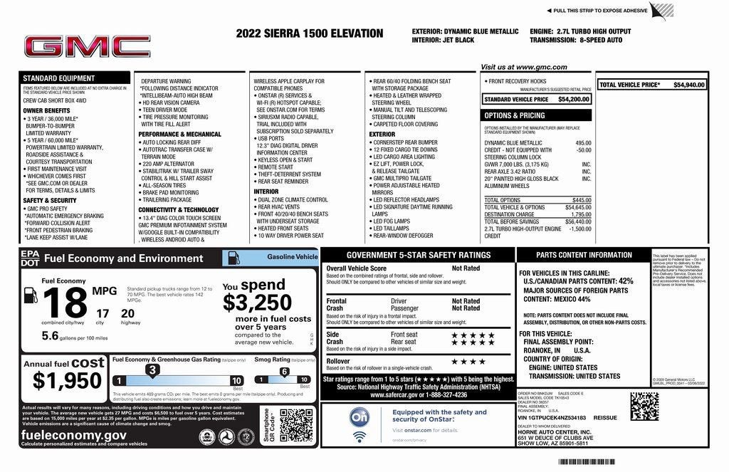 2022 GMC Sierra 1500 Elevation
