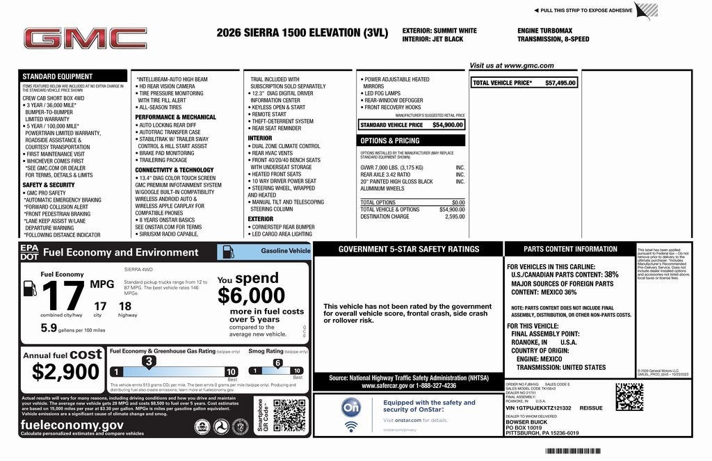 2026 GMC Sierra 1500 Elevation