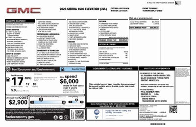 2026 GMC Sierra 1500 Elevation
