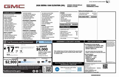 2026 GMC Sierra 1500 Elevation