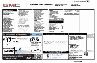 2026 GMC Sierra 1500 Elevation