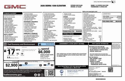 2026 GMC Sierra 1500 Elevation
