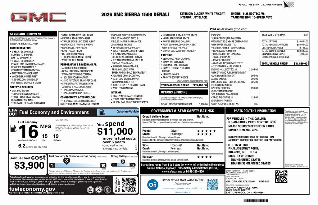 2026 GMC Sierra 1500 Denali