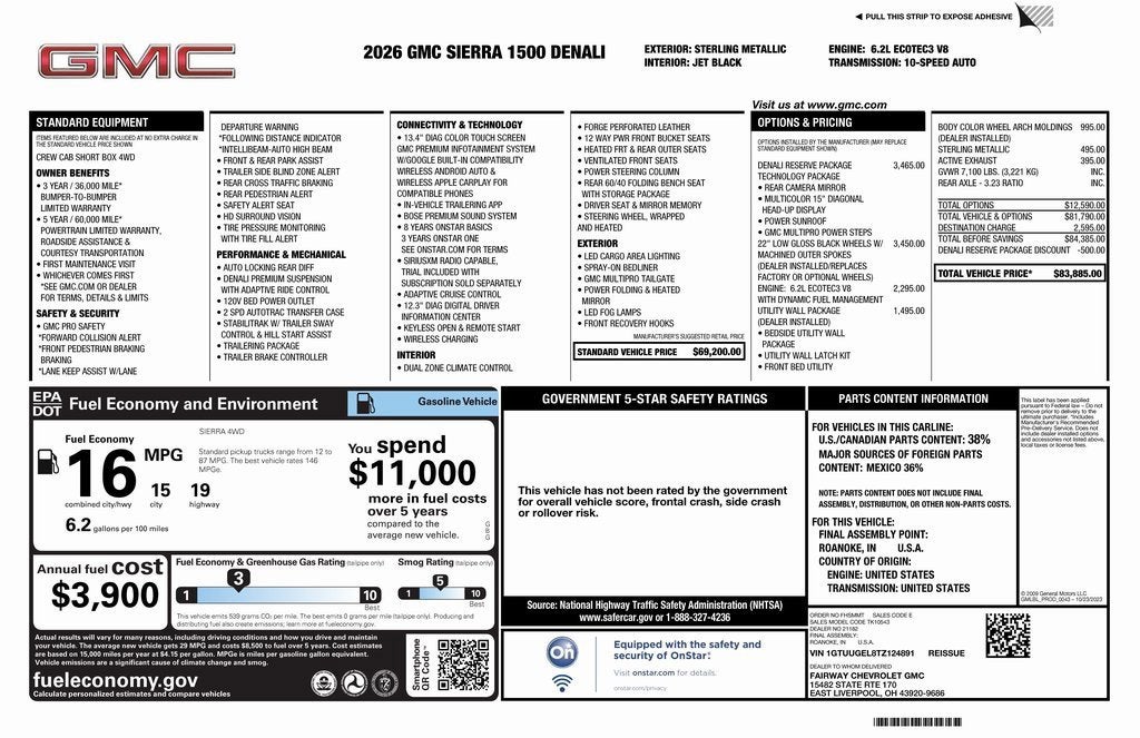 2026 GMC Sierra 1500 Denali