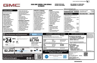 2026 GMC Sierra 1500 Denali Ultimate