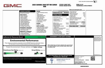 2025 GMC Savana Cargo 3500 Work Van