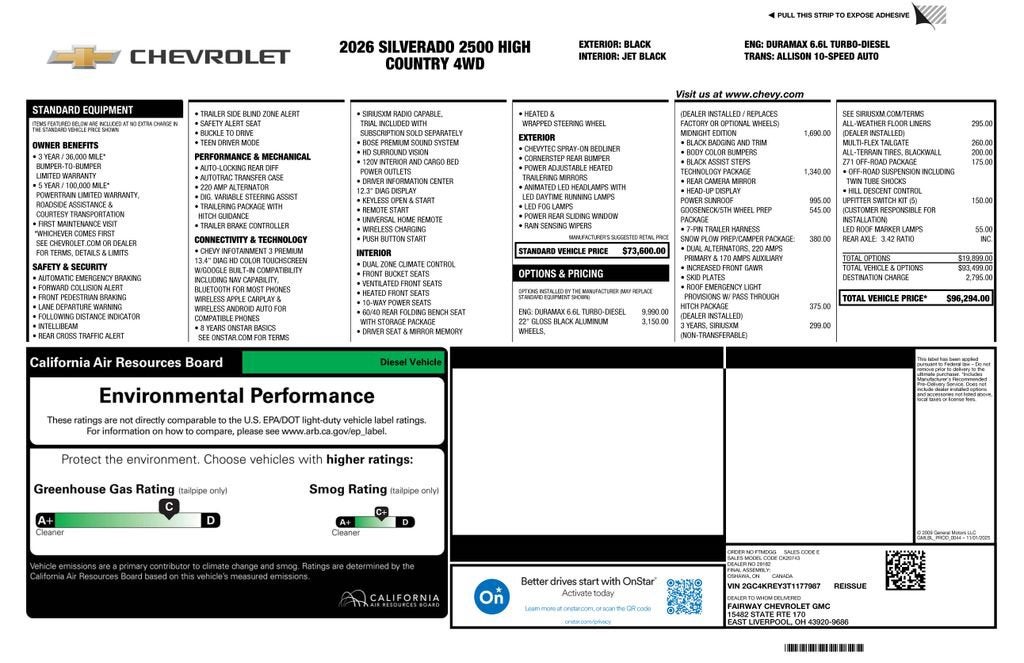 2026 Chevrolet Silverado 2500 HD High Country