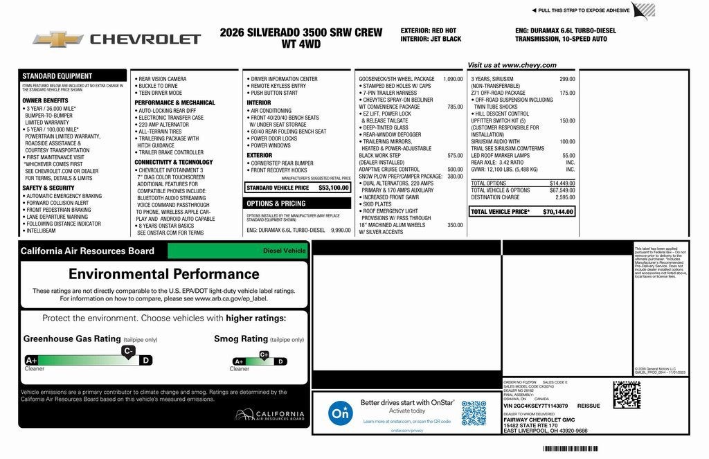 2026 Chevrolet Silverado 3500 HD WT