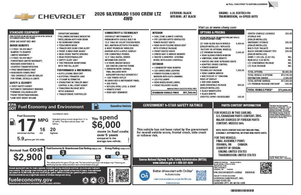 2026 Chevrolet Silverado 1500 LTZ