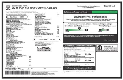 2022 RAM 2500 Big Horn Crew Cab 4x4 6'4" Box