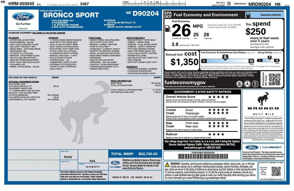 2022 Ford Bronco Sport Big Bend