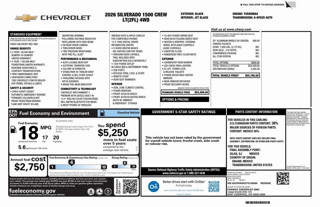 2026 Chevrolet Silverado 1500 LT (2FL)