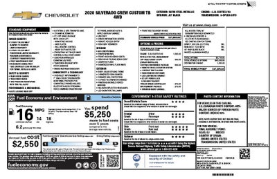 2020 Chevrolet Silverado 1500 Custom Trail Boss