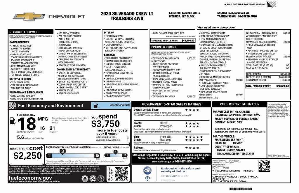 2020 Chevrolet Silverado 1500 LT Trail Boss