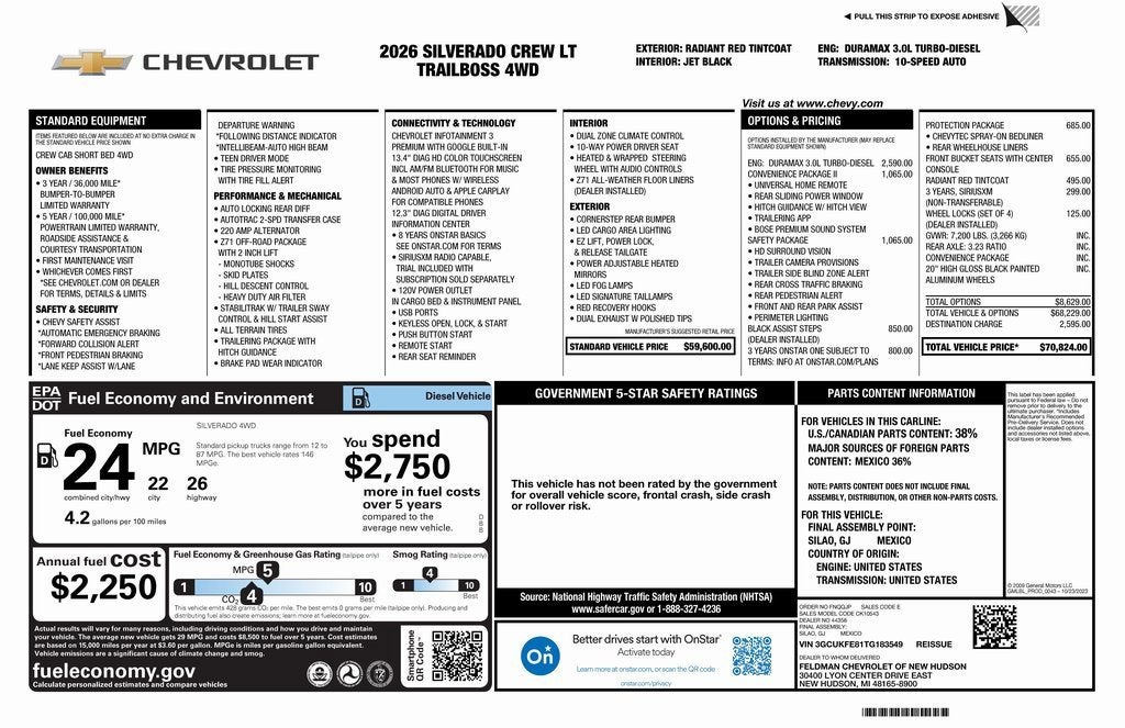 2026 Chevrolet Silverado 1500 LT Trail Boss