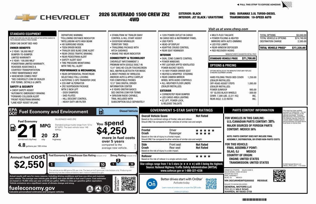 2026 Chevrolet Silverado 1500 ZR2